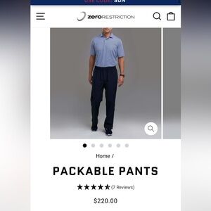 Packable golf rain pants-Zero restrictions brand